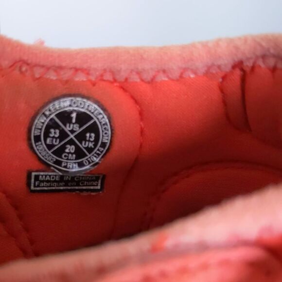 Kids KEEN Whisper Coral Orange Multi-Color Waterproof Sport Hiking Sandals 1Y - Picture 6 of 6